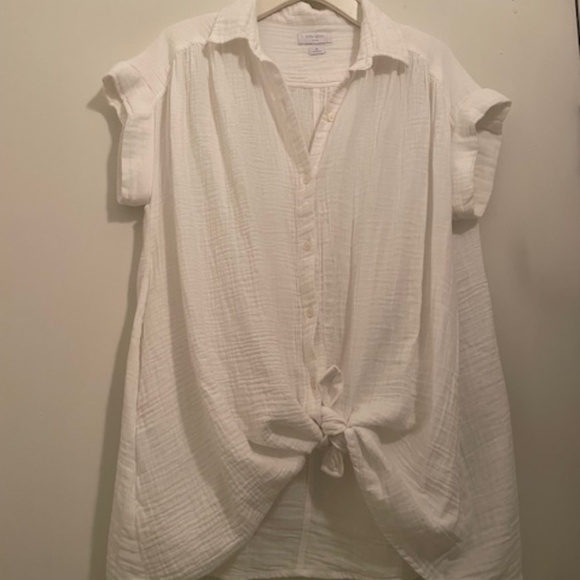 Aritzia Little Moon Airplush Sail Shirt White - Picture 6 of 10
